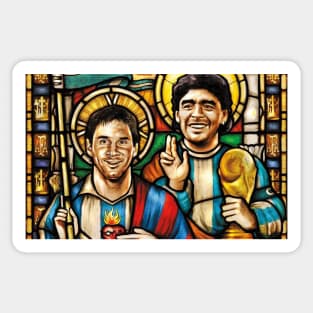 Maradona and Messi Hand of God Sticker